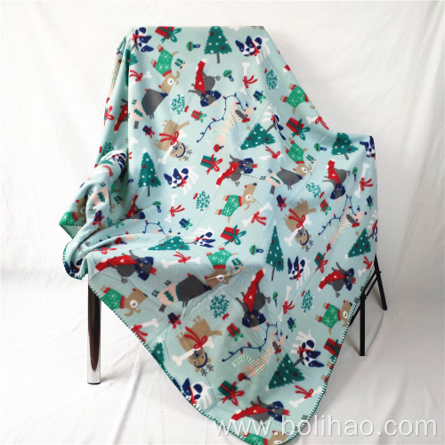 Chinese Supply Customized Size and Logos Fleece Polar Fleece Blanket Polar Fleece Picnic Blanket